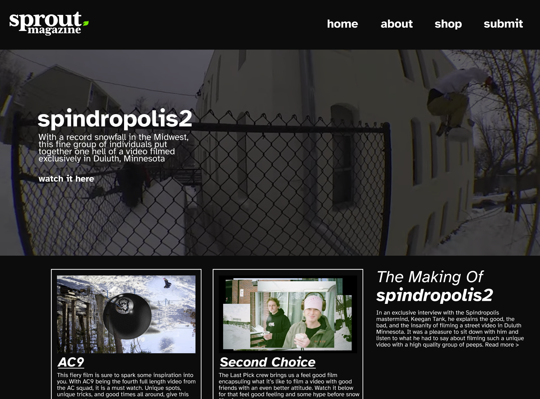 Sprout-website